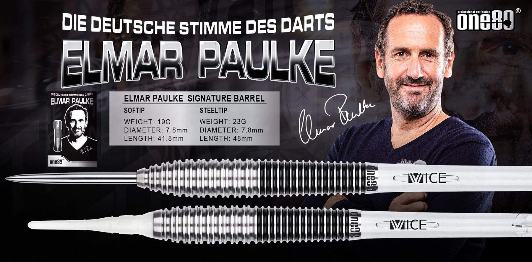 ONE80 Softdarts 19 Gramm ONE80 - Elmar Paulke - Softdart