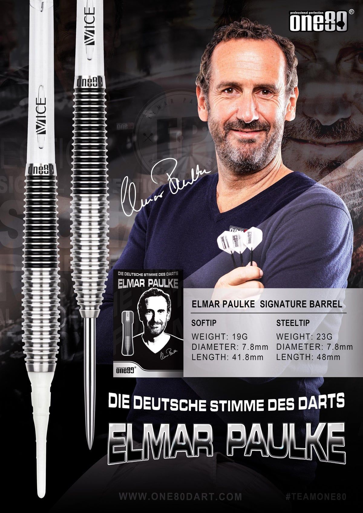 ONE80 Softdarts 19 Gramm ONE80 - Elmar Paulke - Softdart