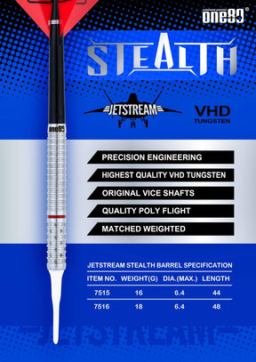 ONE80 Softdarts One80 Jetstream Stealth -Softtip