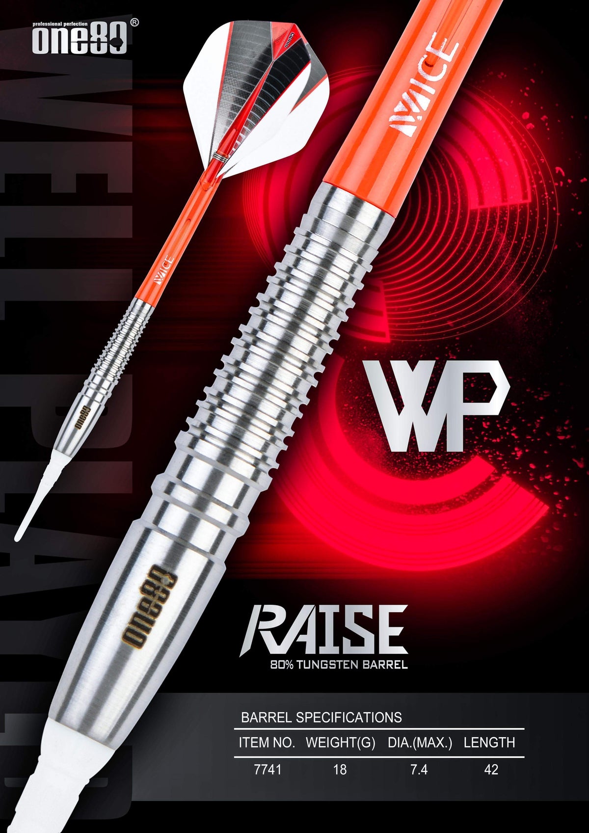 ONE80 Softdarts One80 - Raise WP - 18 Gramm - Softdart