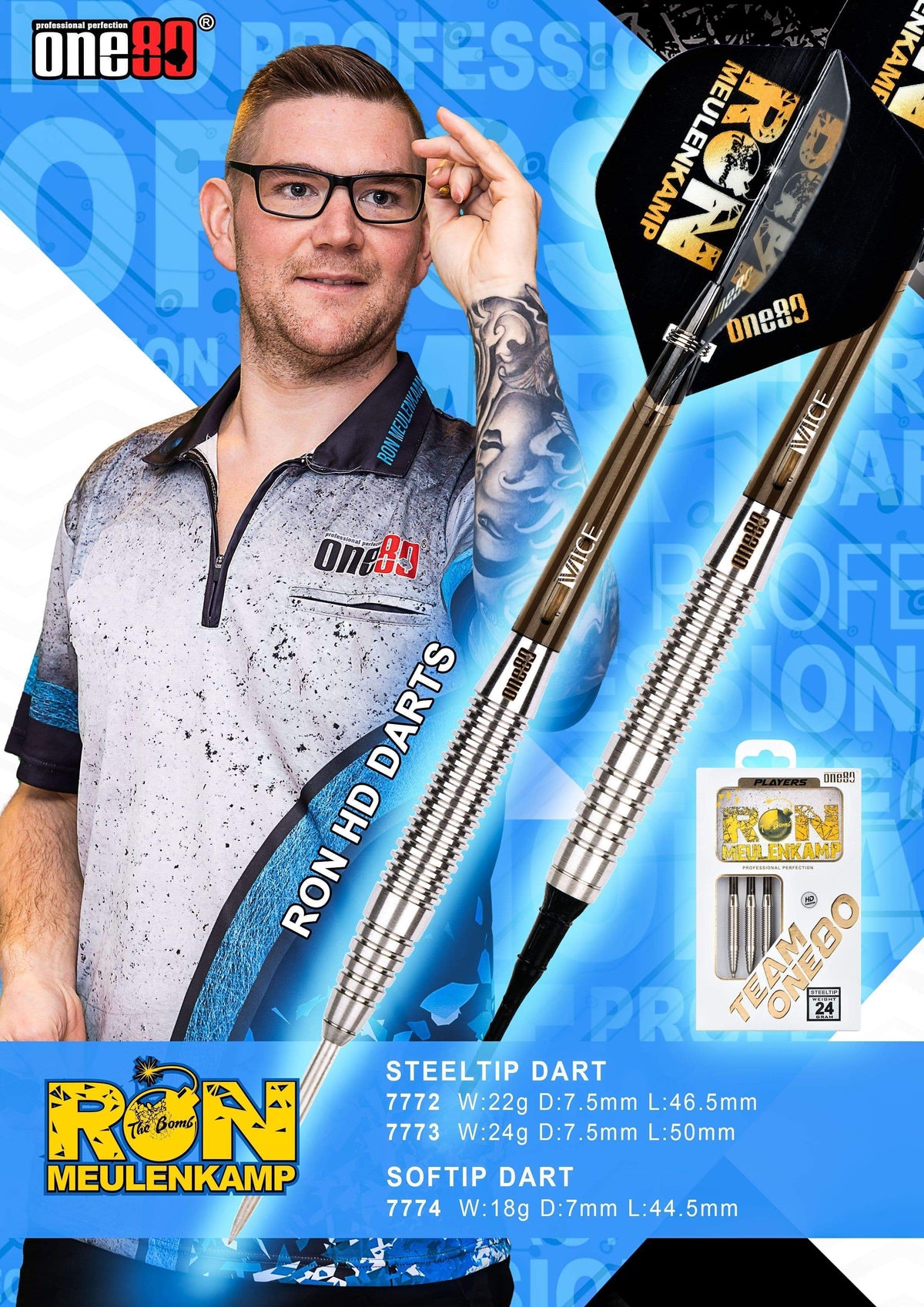 ONE80 Softdarts Ron Meulenkamp HD Softip 18g