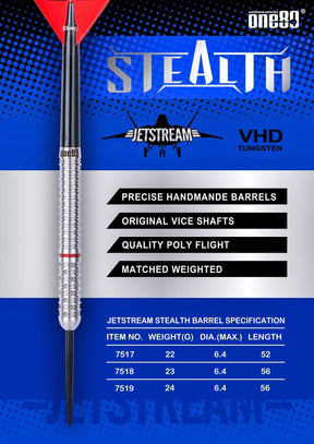 ONE80 Steeldarts One80 Jetstream Stealth - Steeltip