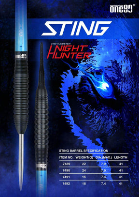 ONE80 Steeldarts One80 - Nighthunter - STING - Steeldart